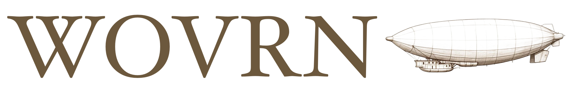 WOVRN masthead with an airship illustration