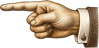 A gentleman's hand pointing at the Subscribe button